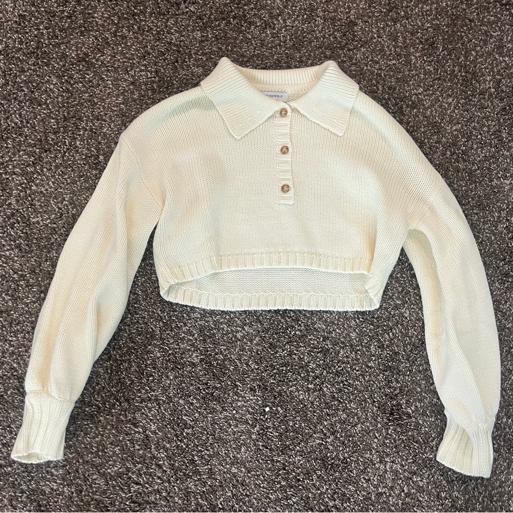 brand: we wore what, size: M, color: cream